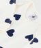 Babies' heart-print popper-free cotton pyjamas blue/blue