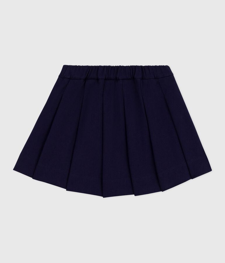 Children's plain cotton skirt SOIR blue