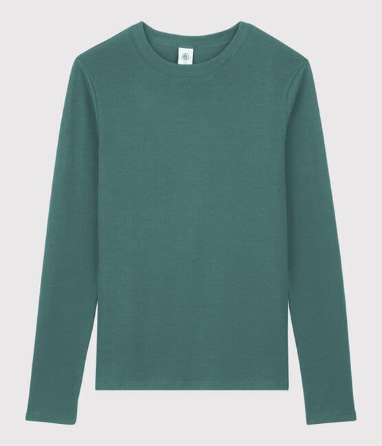 Women's Iconic Round-Neck Cotton T-Shirt VALLEE green