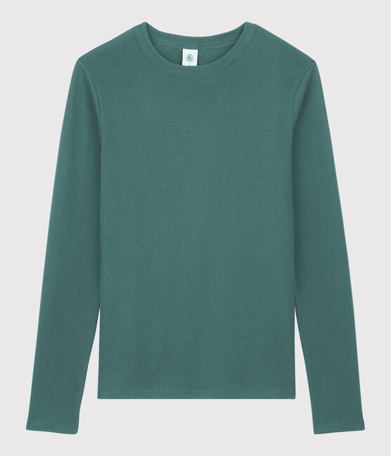 Women's Iconic Round-Neck Cotton T-Shirt VALLEE green