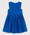 Children's sleeveless plain linen dress PORCELANA blue