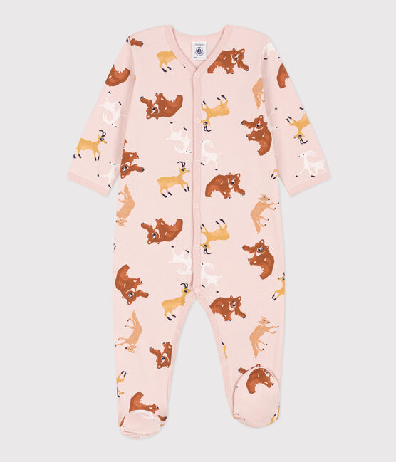 Animal Patterned Fleece Pyjamas SALINE pink/MULTICO white