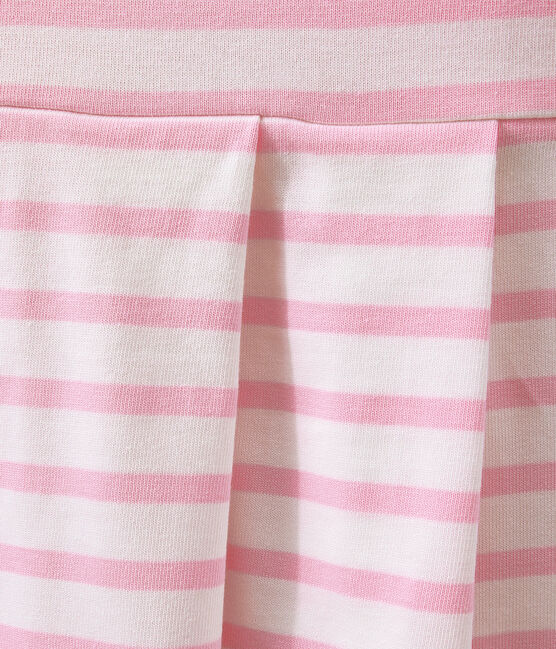 SHORT SLEEVE DRESS MARSHMALLOW white/BABYLONE pink