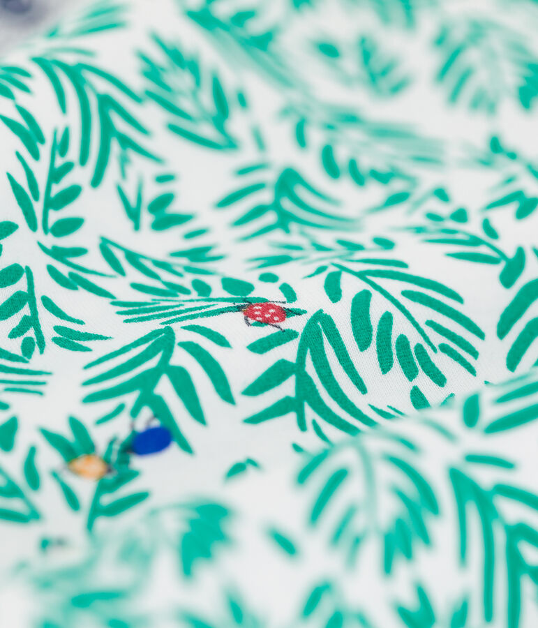 Boys' Plant Print Cotton Short Pyjamas white/multicolor