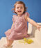 Plain cotton baby dress and bloomers CHARME pink