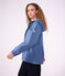 Women's short raincoat blue