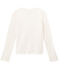 Women's extra-fine tube knit cardigan MARSHMALLOW white