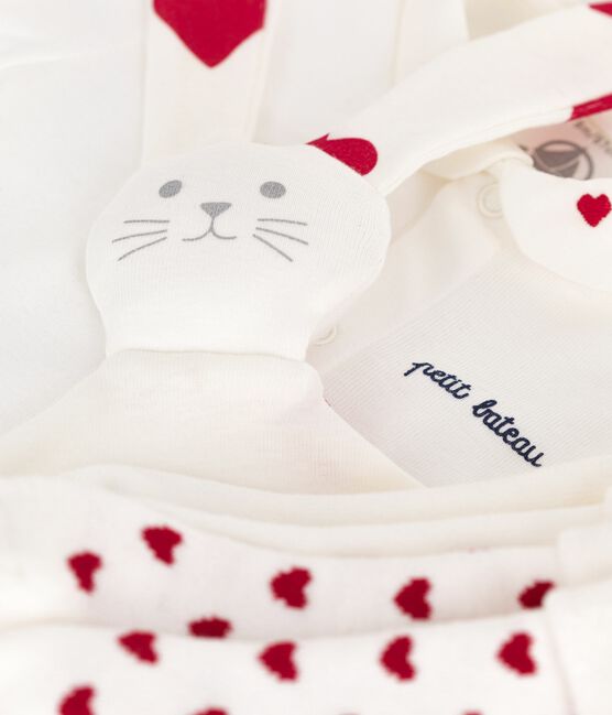 Newborn babies' cotton body, comforter and socks set variante 1