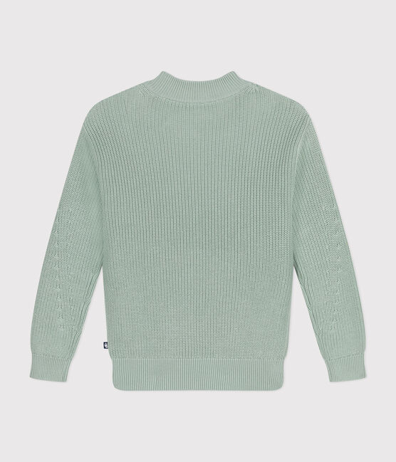 Women's Fisherman's Rib Cotton Pullover HERBIER green