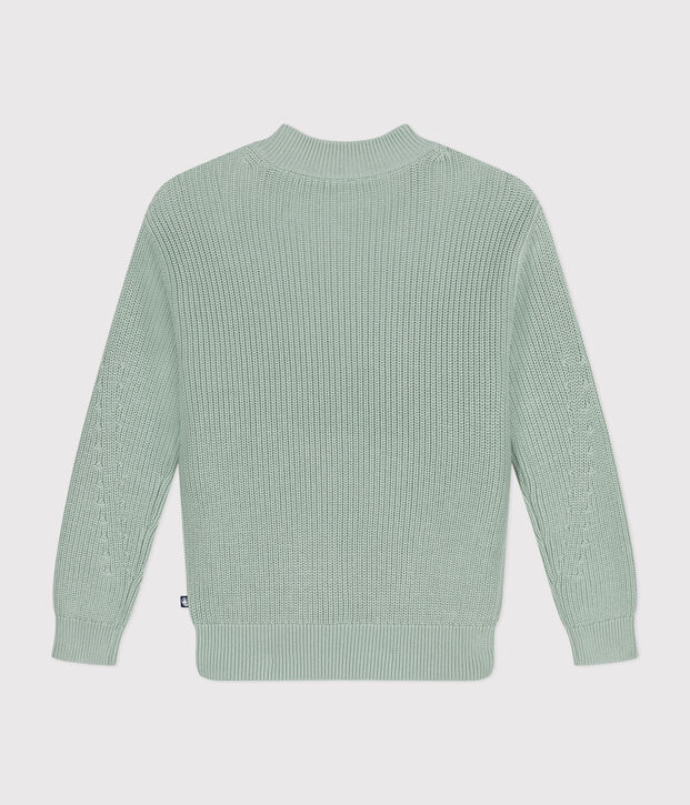 Women's Fisherman's Rib Cotton Pullover green