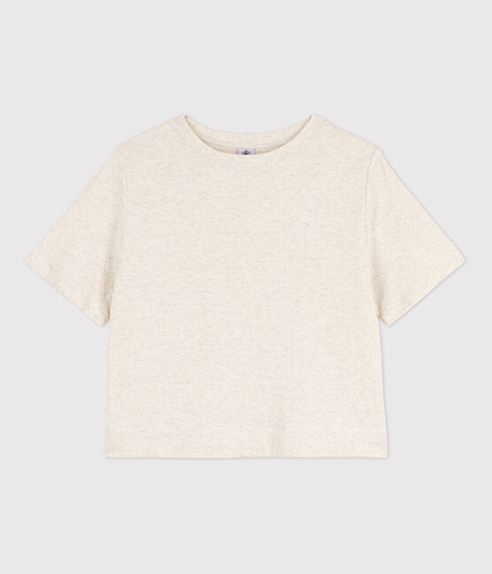 Women's Boxy Cotton T-Shirt MONTELIMAR CHINE beige