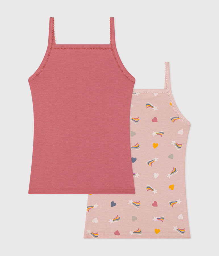 Children's cotton vests with fine straps - 2-Pack variante 1