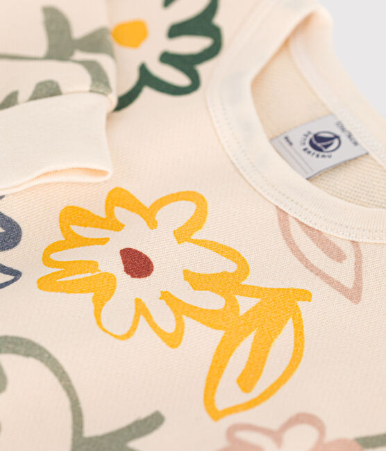 Babies' fleece sweatshirt AVALANCHE white/MULTICO