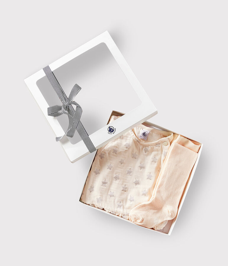 Girls' Dress and Tights Gift Set multicolor