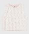 Babies' sleeveless reversible printed cotton cardigan MARSHMALLOW white/MULTICO white
