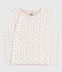 Babies' sleeveless reversible printed cotton cardigan