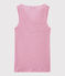 Women's iridescent linen top BABYLONE pink/ARGENT grey