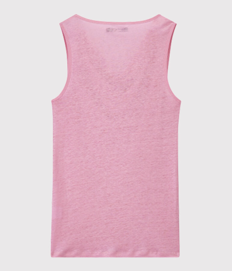 Women's iridescent linen top pink/grey