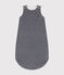 Babies' Pinstriped Velour TOG 2.5 Sleeping Bag SMOKING blue/MARSHMALLOW white