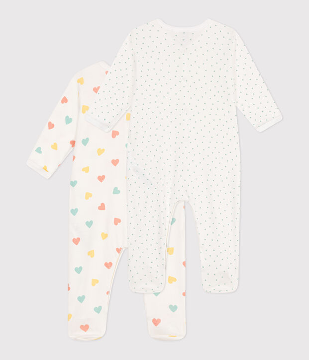 Babies' printed cotton pyjama suits - 2-Pack multicolor
