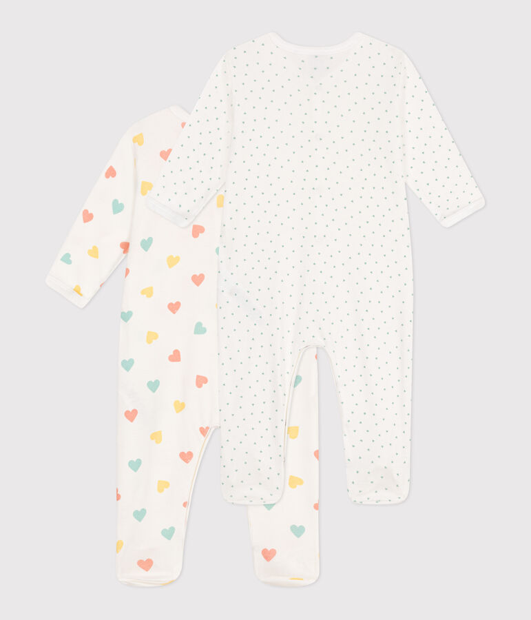 Babies' printed cotton pyjama suits - 2-Pack multicolor