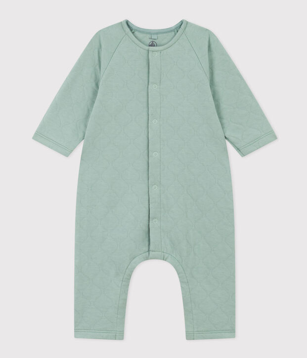 Babies' Quilted Tube Knit Jumpsuit green