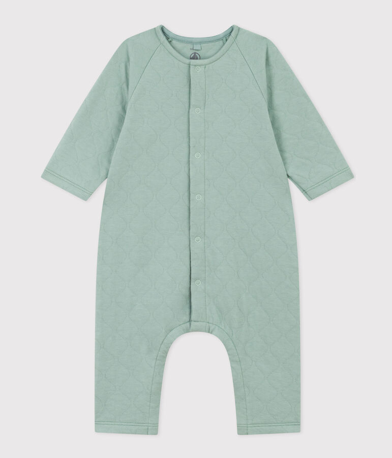 Babies' Quilted Tube Knit Jumpsuit green