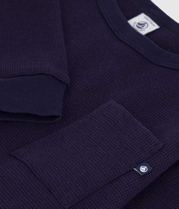 Children's long-sleeved plain cotton T-shirt SOIR