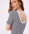 Women's short-sleeved stripy cotton body SMOKING blue/MARSHMALLOW white