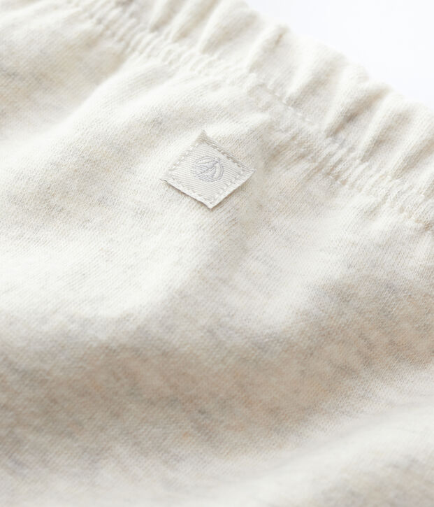 Babies' Marled Grey Organic Cotton Jersey Trousers MONTELIMAR CHINE