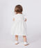 Babies' white cotton dress and bloomers printed with spots MARSHMALLOW white/MULTICO white