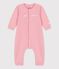 Babies' Organic Cotton Fleece Jumpsuit CHARME pink