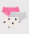 Pack of heart-print cotton shorties for children variante 1