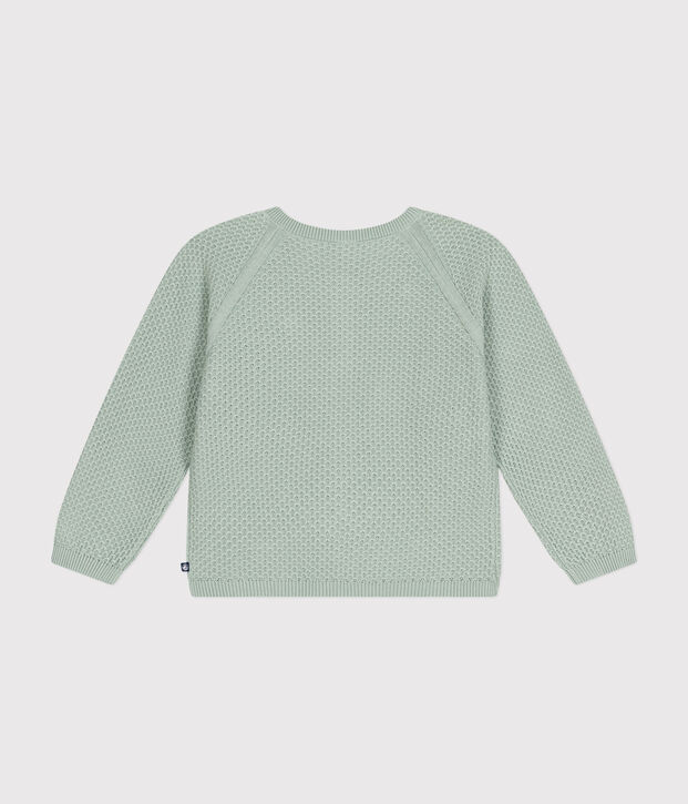 Girls' Cotton Cardigan green