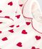 Babies' two-piece pyjamas printed with hearts MARSHMALLOW white/TERKUIT red