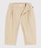 Babies' plain twill trousers beige