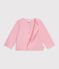 Babies' plain cotton cardigan with a heart badge CHARMI