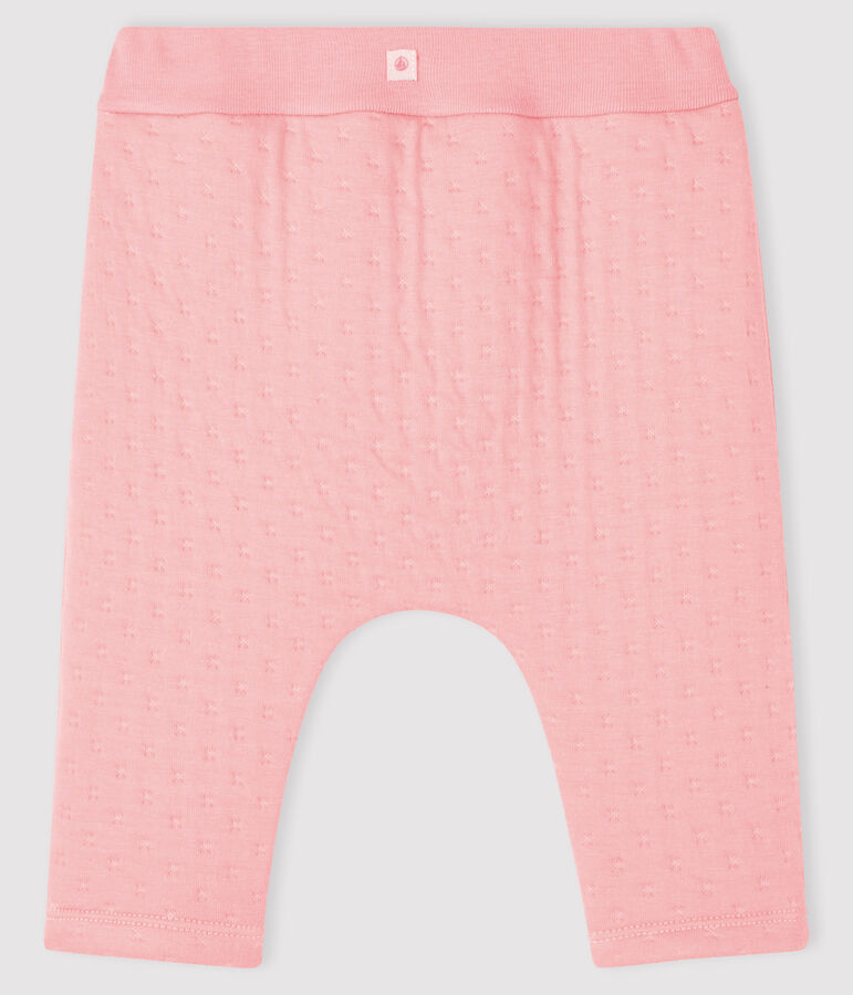 Babies' Quilted Tube Knit Leggings pink