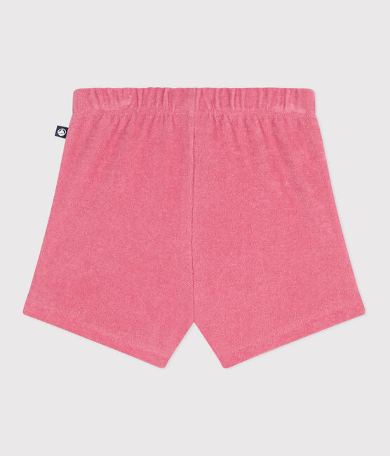 Babies' cotton terry shorts PEONIA pink