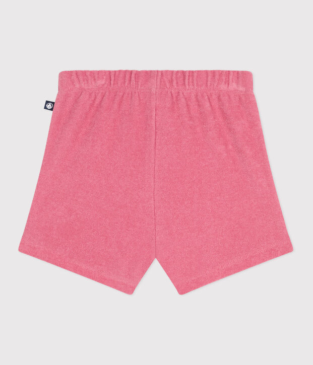 Babies' cotton terry shorts pink