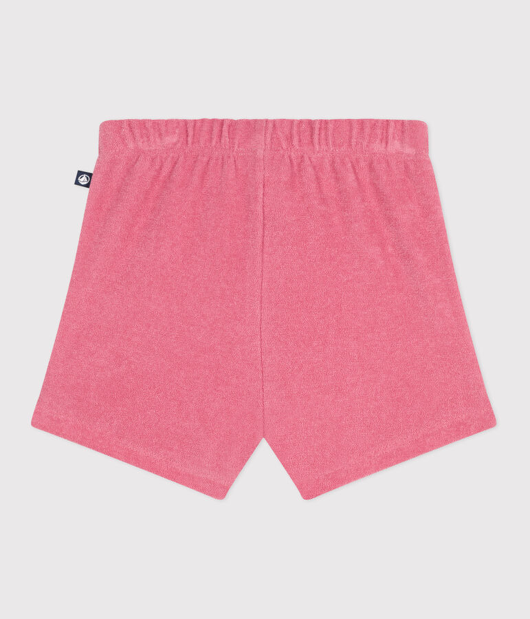 Babies' cotton terry shorts pink