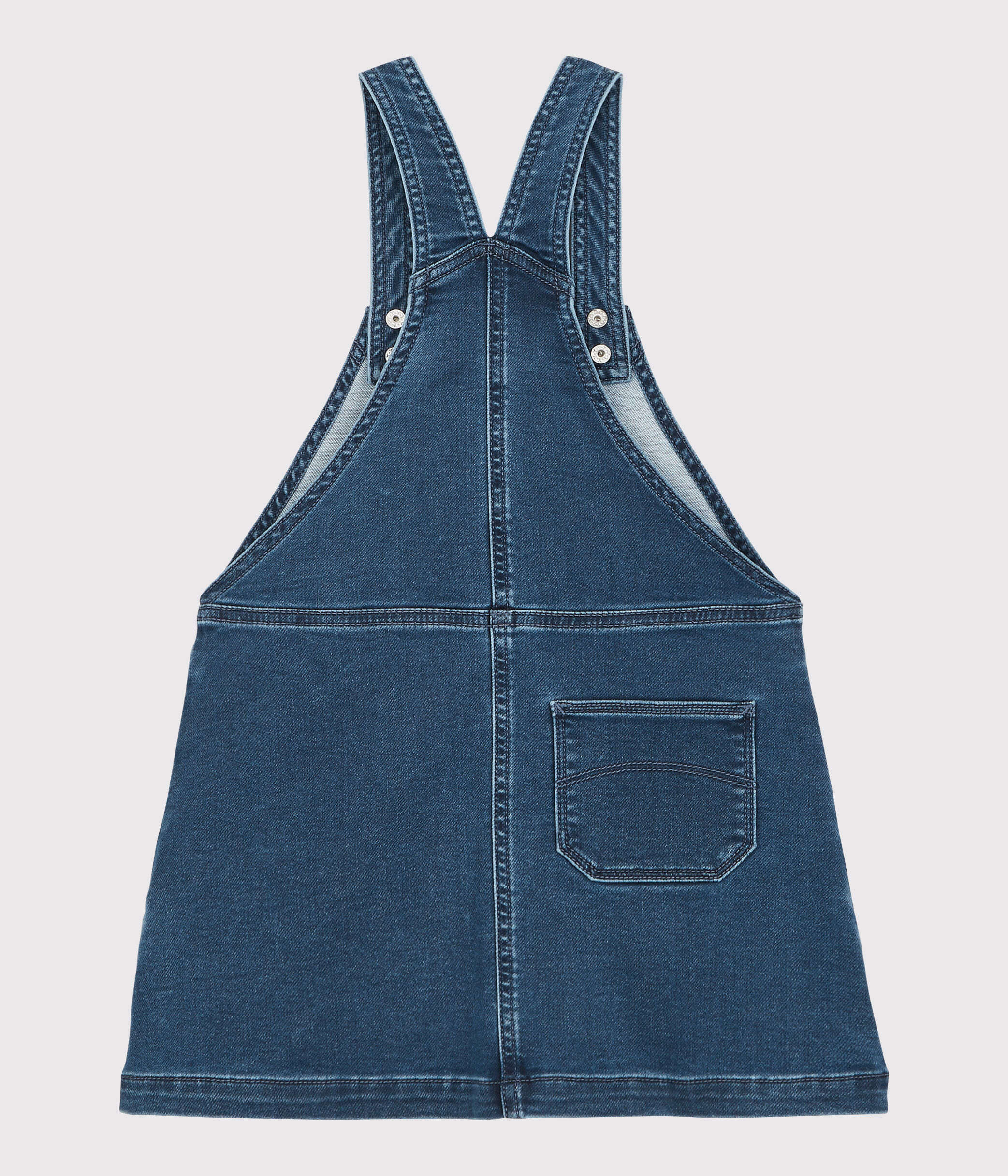 Girls' Organic Denim Dungaree Dress 