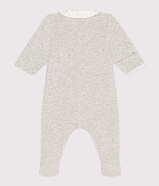 Babies' Velour Pyjamas BELUGA CHINE grey