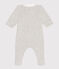 Babies' Velour Pyjamas BELUGA CHINE grey
