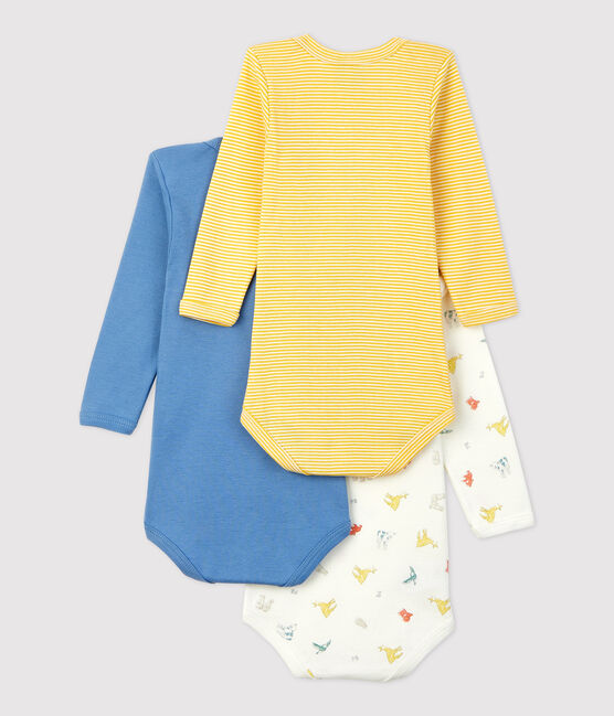 Babies' Panther Patterned Long-Sleeved Organic Cotton Bodysuits - 3-Pack variante 1
