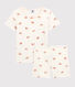 Girls' Crab Print Cotton Short Pyjamas