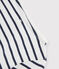 Girls' striped T-shirt MARSHMALLOW white/SMOKING blue