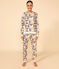 Women's Patchwork Cotton Pyjamas AVALANCHE white/MULTICO
