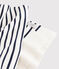 Women's/Men's stripy scarf MARSHMALLOW white/SMOKING blue