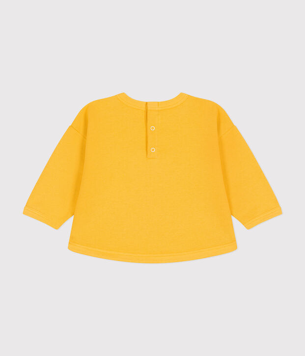 Babies' fleece sweatshirt yellow